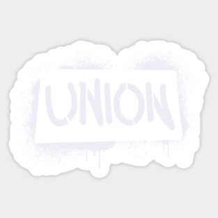 union stencil - white Sticker